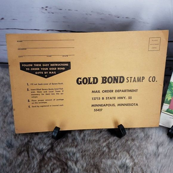 1966 Vintage Lot Top Value Stamp Books Gold Bond Mail Order Department Envelope - Picture 7 of 8